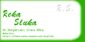 reka sluka business card